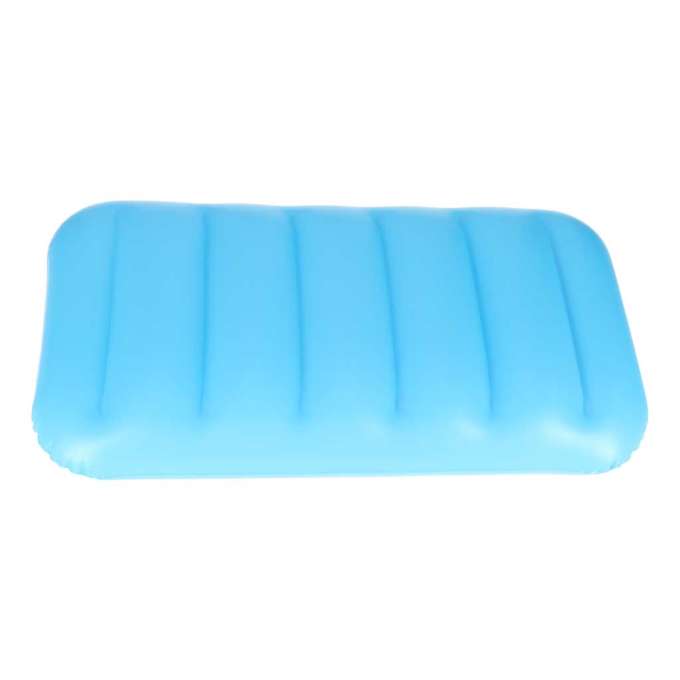 Inflatable swimming mattress with cushion blue