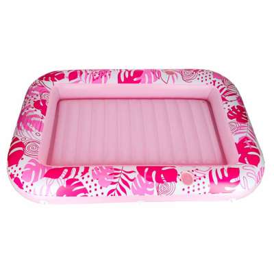 Inflatable swimming mattress with cushion pink