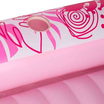 Inflatable swimming mattress with cushion pink