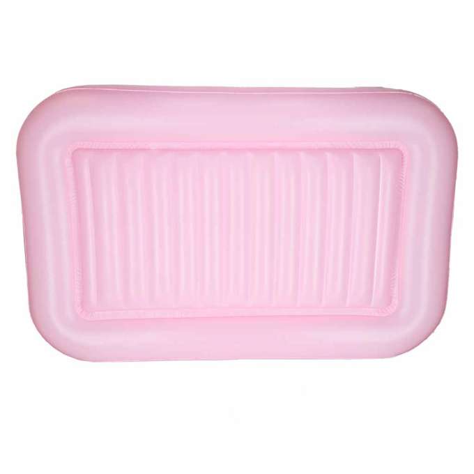 Inflatable swimming mattress with cushion pink