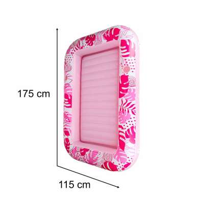 Inflatable swimming mattress with cushion pink