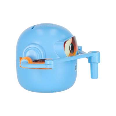 Interactive educational robot toy learning to draw fisks markers blue