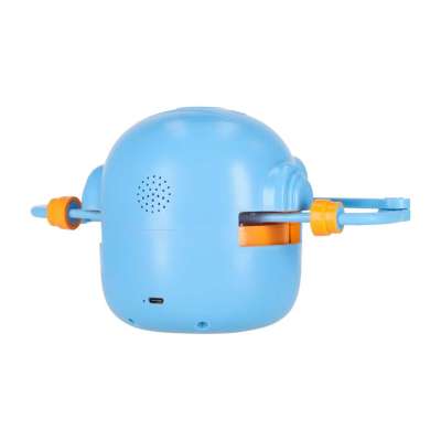 Interactive educational robot toy learning to draw fisks markers blue