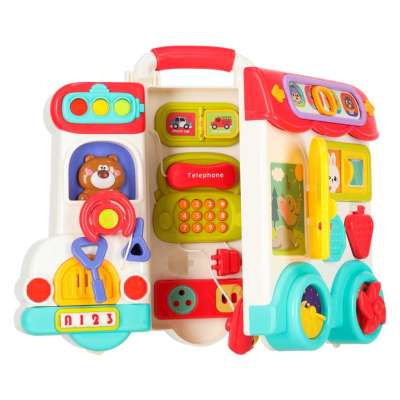 Interactive manipulative board car light sound