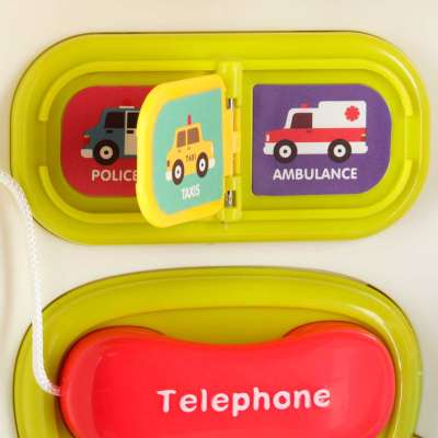 Interactive manipulative board car light sound