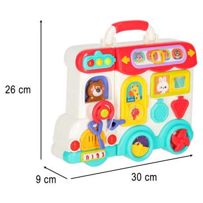 Interactive manipulative board car light sound