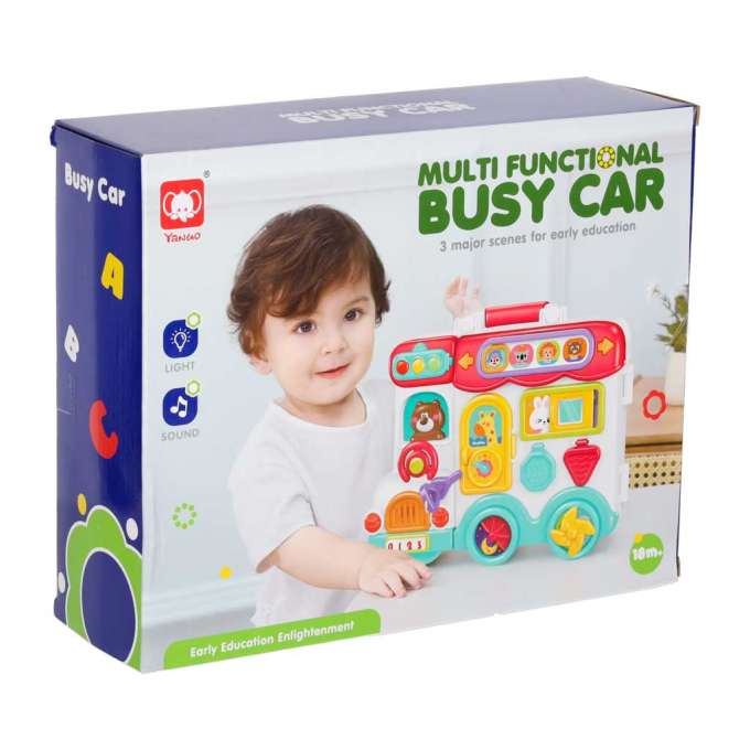 Interactive manipulative board car light sound