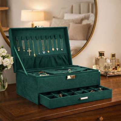 Jewellery box organiser green