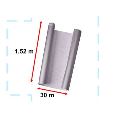 Carbon 4D Silver Film Roll 1,52 x 28 m