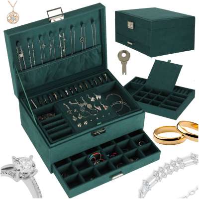 Jewellery box organiser green