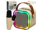 Karaoke speaker 2 microphones white 1