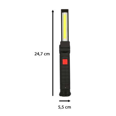 USB COB Workshop Flashlight with Magnet and Rechargeable Battery
