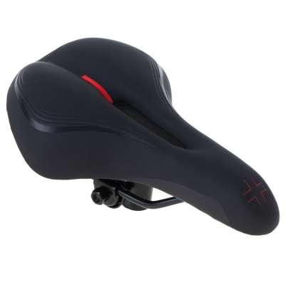 Comfortable sports bicycle saddle made of elastic foam