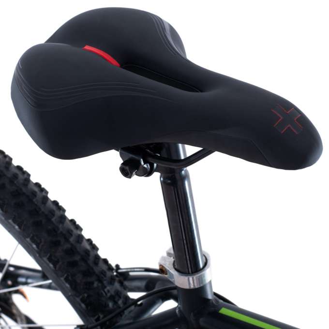 Comfortable sports bicycle saddle made of elastic foam