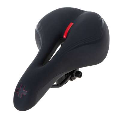 Comfortable sports bicycle saddle made of elastic foam