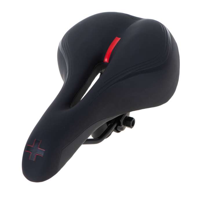 Comfortable sports bicycle saddle made of elastic foam