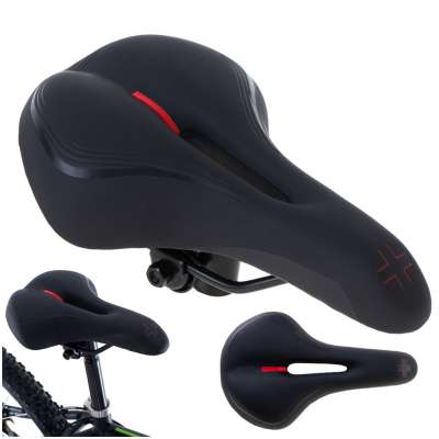 Comfortable sports bicycle saddle made of elastic foam
