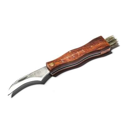 Mushroom picking pocket knife with carrying case