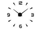 Wall clock large 80-120cm black 4 digits 1