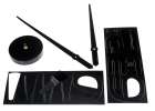 Wall clock large 80-120cm black 4 digits 2