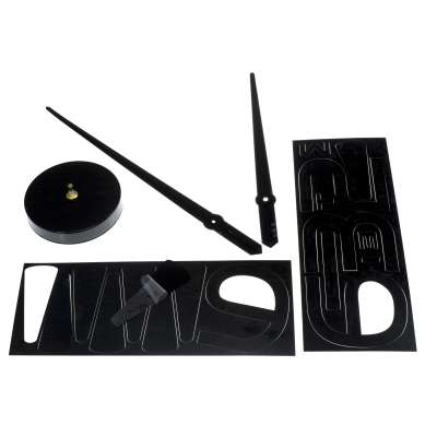 Wall clock large 80-120cm black 4 digits
