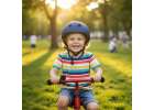 Kask rowerowy dla dziecka Trike Fix dziecięcy regulowany LED M 55-58cm granatowy 6