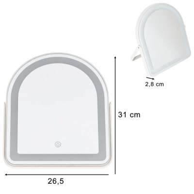 LED illuminated cosmetic makeup mirror