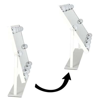 LED makeup mirror with 10 bulbs illuminated cosmetic mirror 3 color types