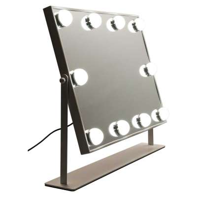 LED makeup mirror with 10 bulbs illuminated cosmetic mirror 3 color types