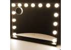 LED makeup mirror with 15 bulbs cosmetic zoom x10 brightness adjustment 12