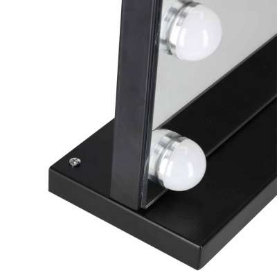 LED makeup mirror with 15 bulbs cosmetic zoom x10 brightness adjustment