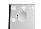 LED makeup mirror with 15 bulbs cosmetic zoom x10 brightness adjustment 4