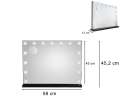 LED makeup mirror with 15 bulbs cosmetic zoom x10 brightness adjustment 17