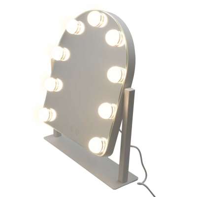 LED makeup mirror with 9 bulbs, illuminated cosmetic mirror
