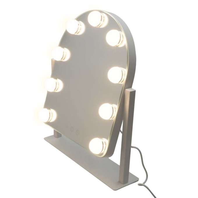 LED makeup mirror with 9 bulbs, illuminated cosmetic mirror