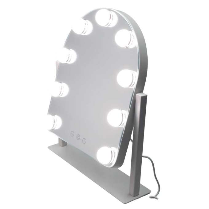 LED makeup mirror with 9 bulbs, illuminated cosmetic mirror