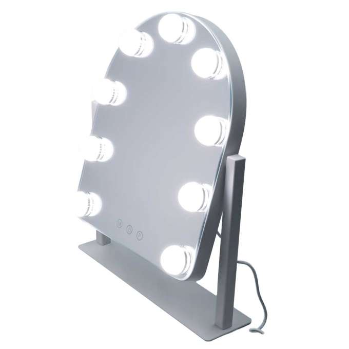 LED makeup mirror with 9 bulbs, illuminated cosmetic mirror