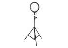 LED selfie ring light on tripod 2