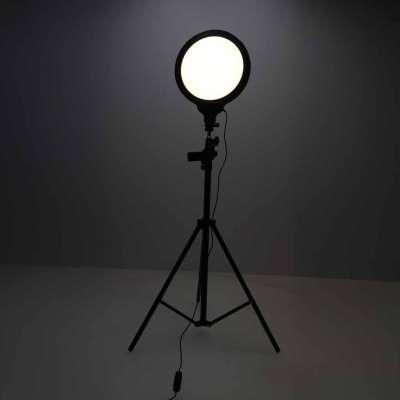 LED selfie ring light on tripod