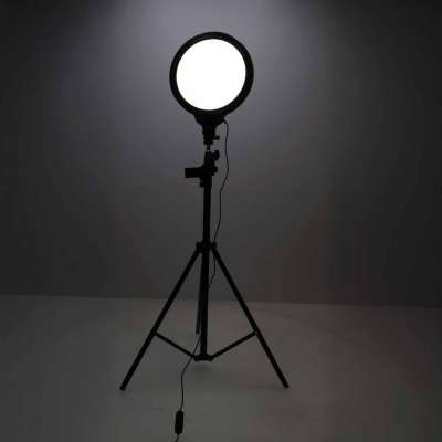 LED selfie ring light on tripod