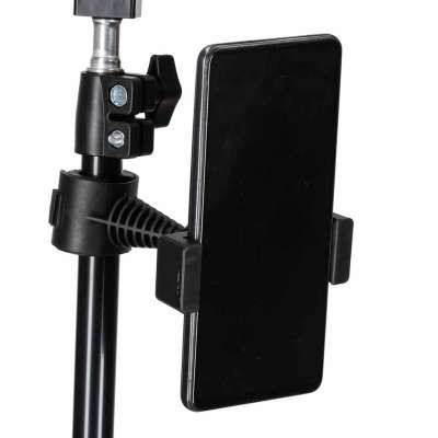 LED selfie ring light on tripod