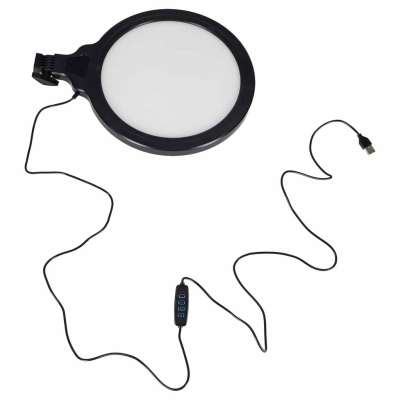 LED selfie ring light on tripod