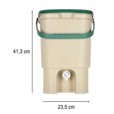 LUARO Composter home compost bin kitchen waste 15l