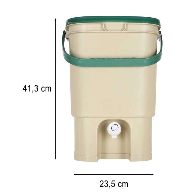 LUARO Composter home compost bin kitchen waste 15l
