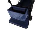 LUARO Foldable Beach Cart with Canopy and 120L Mesh Basket Navy Blue 12