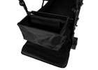 LUARO Folding Beach Cart with Canopy and 120L Mesh Basket Black 14
