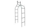 LUARO Garden pergola metal arch with grottoes for roses flowers climbers 240cm 2