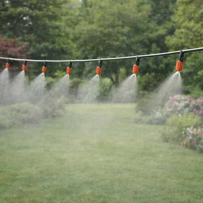 LUARO Garden sprinkler water curtain mist irrigation system 25m