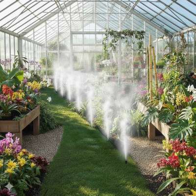 LUARO Garden sprinkler water curtain mist irrigation system 25m