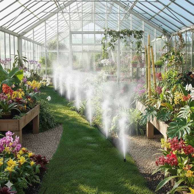 LUARO Garden sprinkler water curtain mist irrigation system 25m